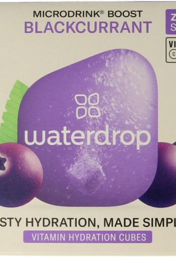 Waterdrop Microdrink boost blackcurrant bruistabletten (12 Stuks)