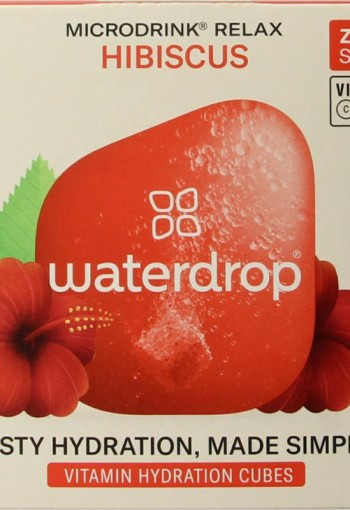 Waterdrop Microdrink relax hibiscus bruistabletten (12 Stuks)