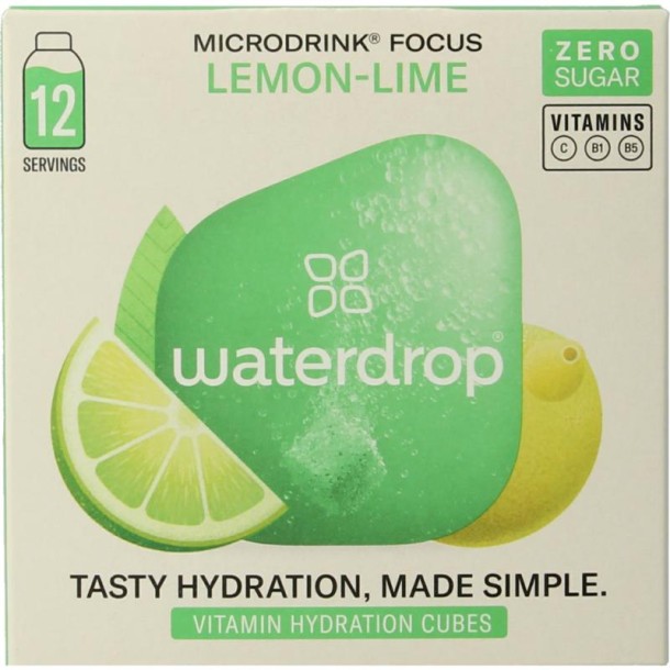 Waterdrop Microdrink focus lemon lime bruistabletten (12 Stuks)