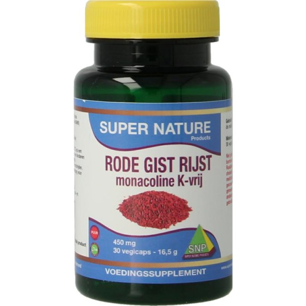 SNP Rode gist rijst monacoline K vrij (30 Vegetarische capsules)