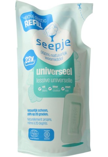 Seepje Wasmiddel universeel navulzak (1000 Milliliter)