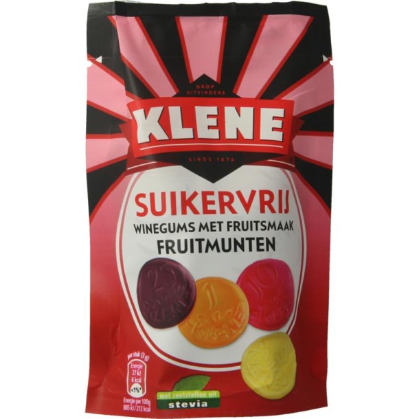 Klene Fruitmunten suikervrij (110 Gram)