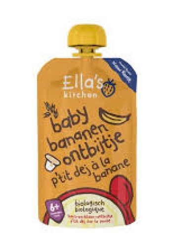 Ella's Kitchen Baby Bananen Ontbijtje Bio Knijpfruit 6+ Maanden 100 GR