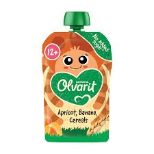 Olvarit Knijpfruit Abrikoos Banaan Granen