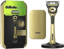 Gillette Labs ' Champion Gold editie' Scheersysteem 1 Handvat Met 2 Navulmesjes En Reisetui 