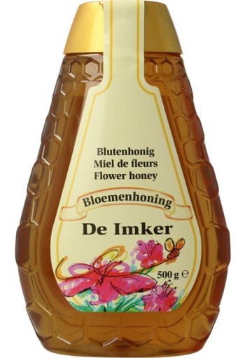 De Imker Bloemenhoning knijpfles (500 Gram)