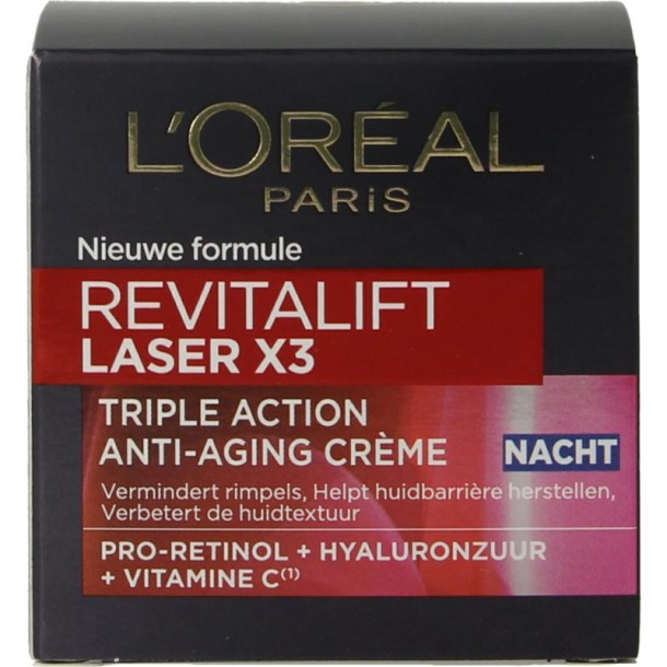 L'Oreal Paris Revitalift laser X3 nachtcreme (50 Milliliter)