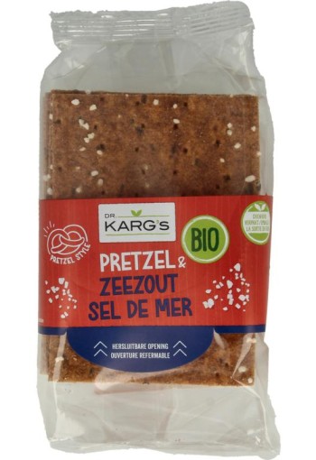 Dr Karg Crackers pretzel zeezout bio (200 Gram)