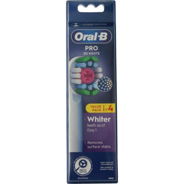 Oral B Opzetborstel 3D white (4 Stuks)