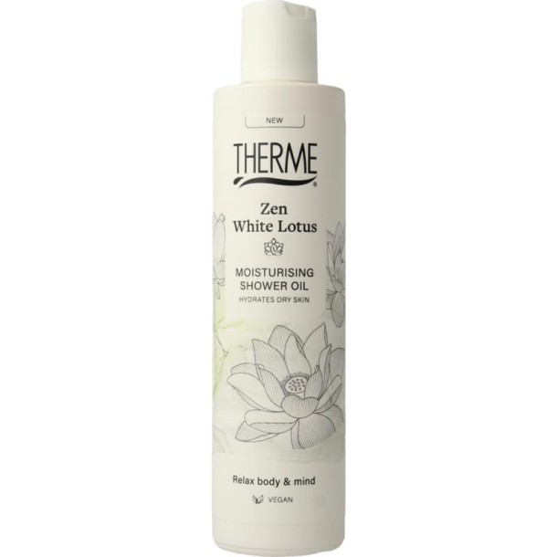 Therme Therme zen white lotus moisturising shower oil 250 Milliliter