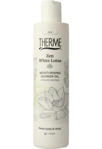 Therme Therme zen white lotus moisturising shower oil 250 Milliliter
