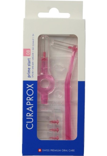 Curaprox Prime start rager 08 roze 3.2 mm (5 Stuks)