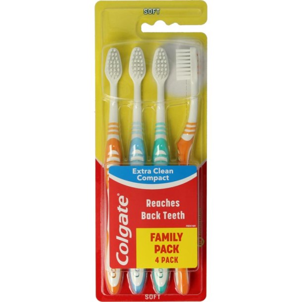 Colgate Tandenborstel extra clean soft (4 Stuks)