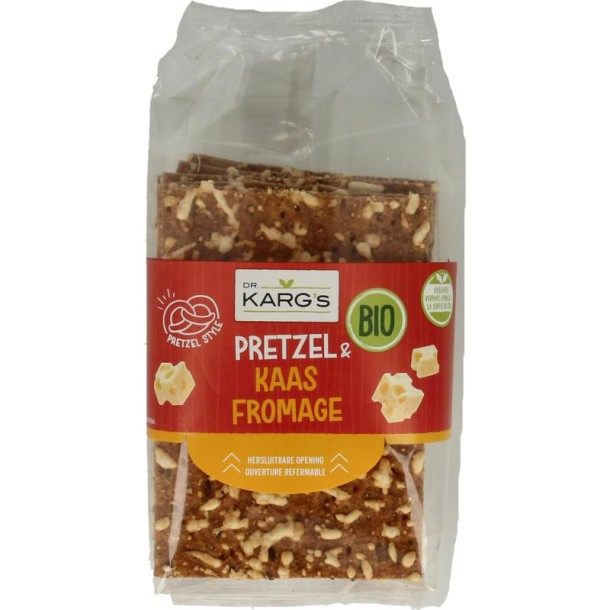 Dr Karg Crackers pretzel kaas bio (160 Gram)