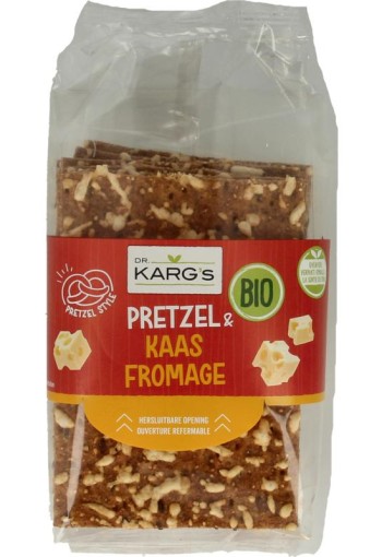 Dr Karg Crackers pretzel kaas bio (160 Gram)