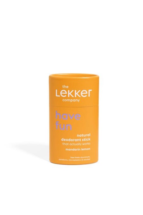 Lekker Company Deodorant stick mandarijn & citroen (40 Gram)