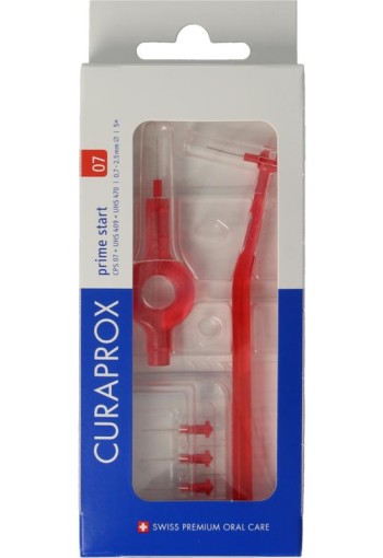 Curaprox Prime start rager 07 rood 2.5 mm (5 Stuks)