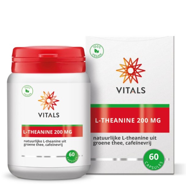 Vitals L-Theanine 200mg (60 Vegetarische capsules)