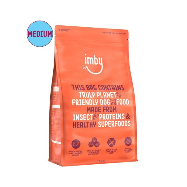 Imby Pet Food Hondenbrokken insecteneiwitten middelgroot 10-35kg (1500 Gram)