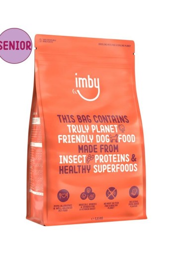 Imby Pet Food Hondenbrokken insecteneiwitten hond senior 8+ (1500 Gram)