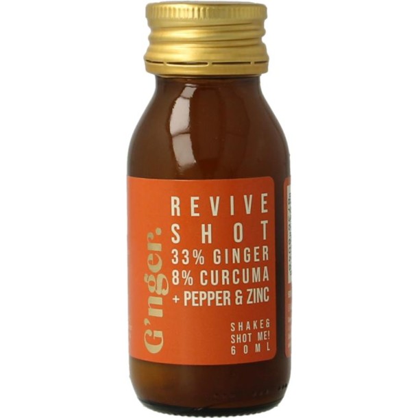 G'nger Shot gember vruchtensap kurkuma revive (60 Milliliter)