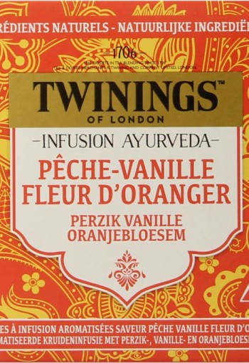 Twinings Ayurveda vanilla perzik oranjebloesem (20 Stuks)