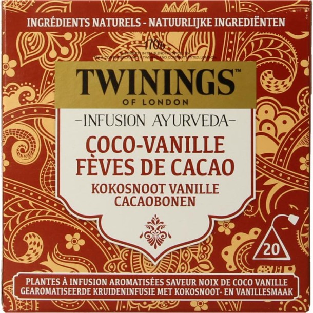 Twinings Ayurveda kokos vanille cacaoboon (20 Stuks)