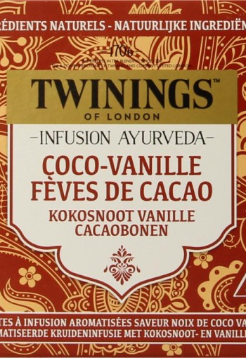 Twinings Ayurveda kokos vanille cacaoboon (20 Stuks)