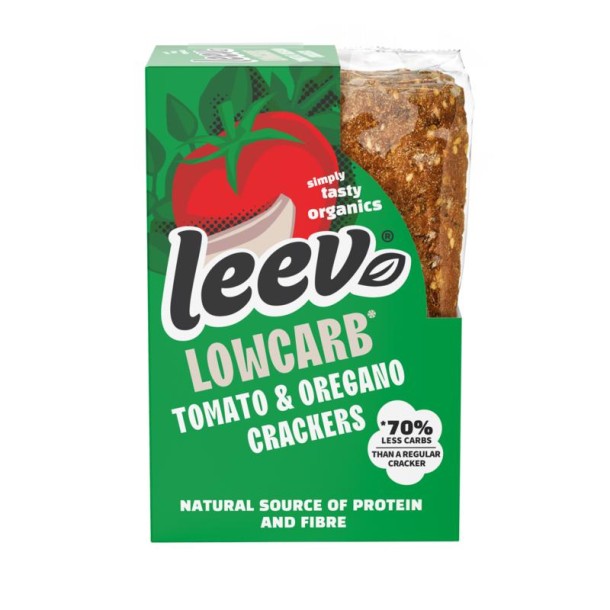 Leev Bio lowcarb crackers tomaat & oregano (6 Stuks)