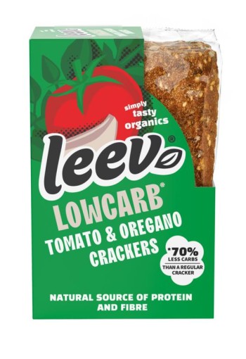 Leev Bio lowcarb crackers tomaat & oregano (6 Stuks)