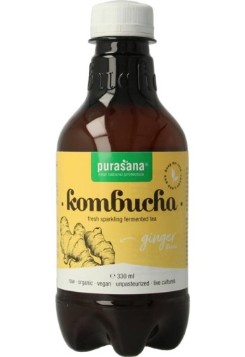 Purasana Kombucha gember vegan bio (330 Milliliter)