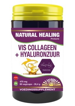 NHP Vis collageen hyaluronzuur puur (60 Vegetarische capsules)