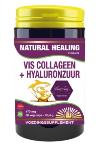 NHP Vis collageen hyaluronzuur puur (60 Vegetarische capsules)