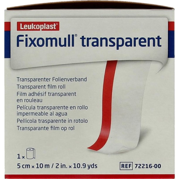 Fixomull Transparent 10m x 5cm 7221600 (1 Stuks)