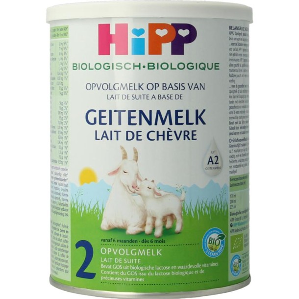 Hipp 2 Biologische opvolgmelk op basis van geitenmelk (400 Gram)