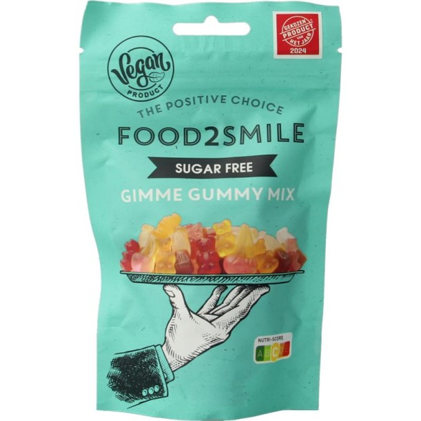 Food2Smile Gimme gummy mix suikervrij lactosevrij (90 Gram)