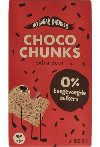 No Sugar Daddies Choco chunks extra puur bio (180 Gram)