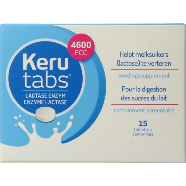 Kerutabs Lactase enzym 4600 FCC (15 Tabletten)