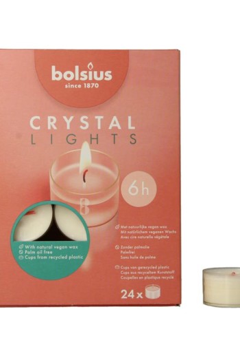 Bolsius Crystal Lights 6 uur doos (24 Stuks)