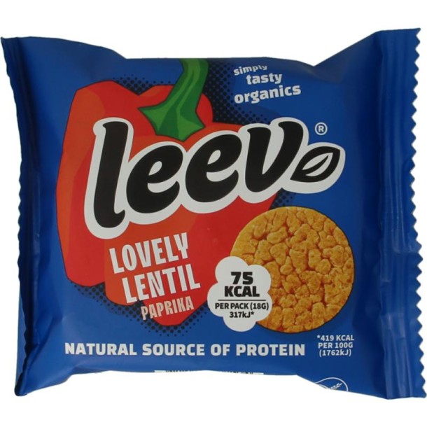 Leev Lovely lentil cakes paprika bio (18 Gram)