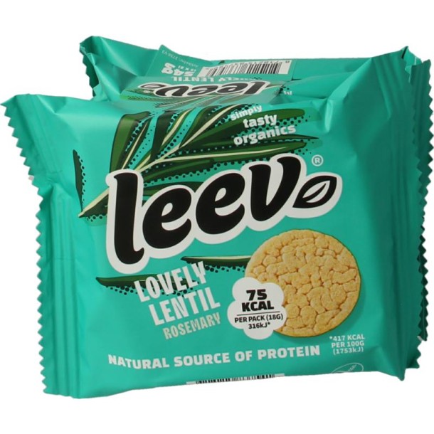 Leev Lovely lentil cakes rosemary bio (54 Gram)