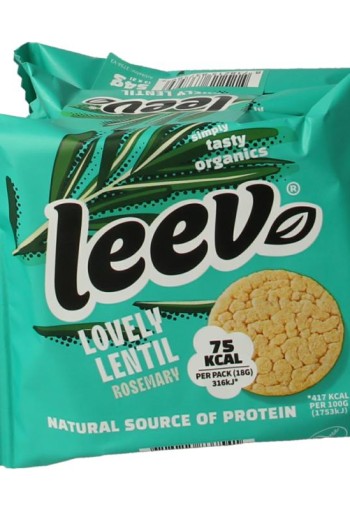 Leev Lovely lentil cakes rosemary bio (54 Gram)