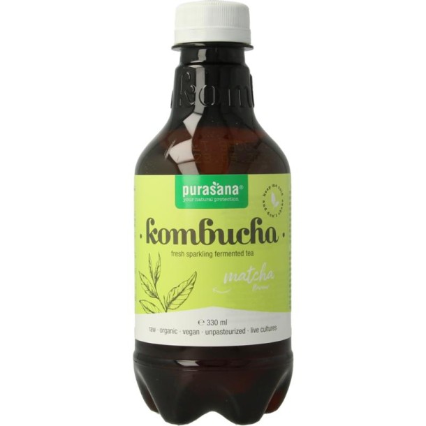 Purasana Kombucha matcha vegan bio (330 Milliliter)