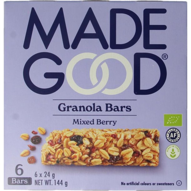 Made Good Granola bar mixed berries 24 gram bio (6 Stuks)