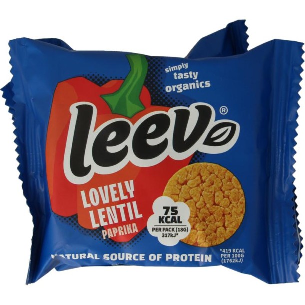 Leev Lovely lentil cakes paprika bio (54 Gram)