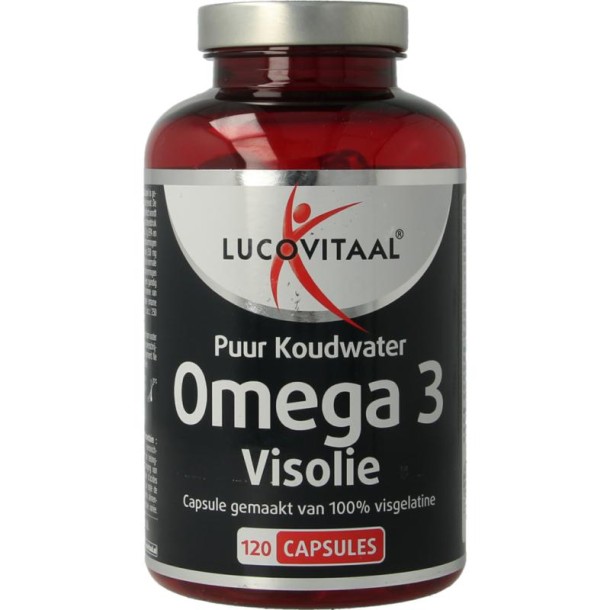 Lucovitaal Omega 3 visolie puur koudwater (120 Capsules)