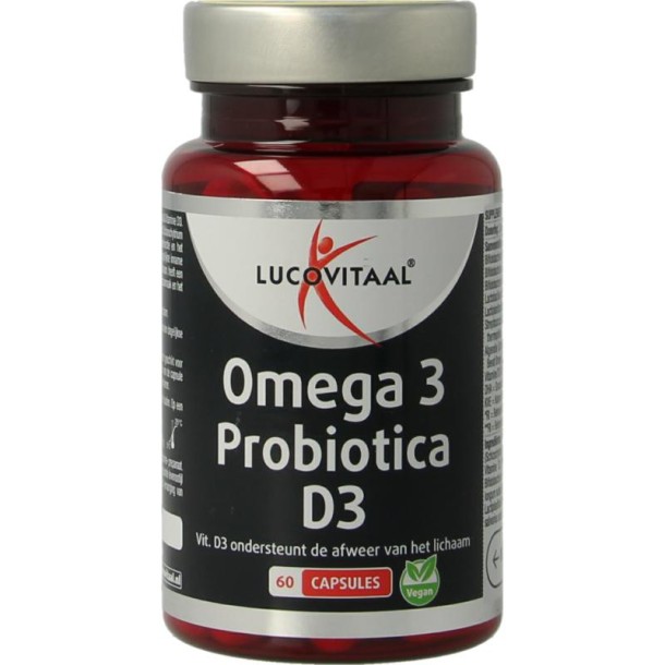 Lucovitaal Omega 3 probiotica D3 vegan (60 Capsules)