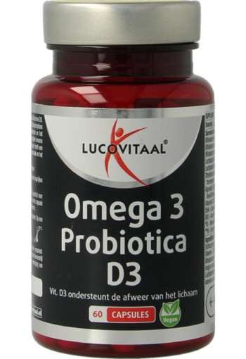 Lucovitaal Omega 3 probiotica D3 vegan (60 Capsules)