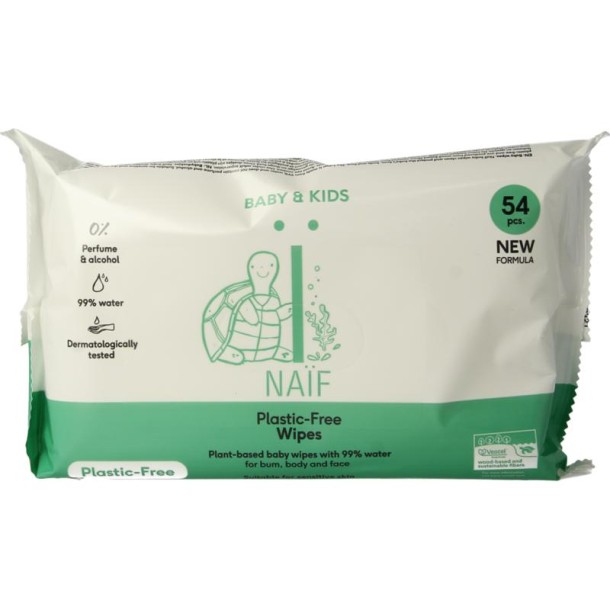 Naif Baby wipes plastic free 54 Stuks