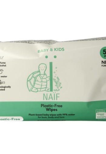 Naif Baby wipes plastic free 54 Stuks